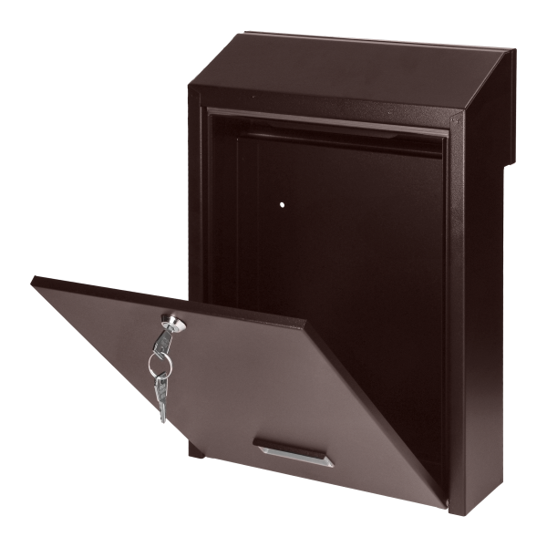 FIJI mailbox pass-through mailbox with cylinder lock, brown FIJI mailbox pass-through mailbox with cylinder lock, brown